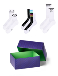 Подаръчен комплект – Функционални чорапи в черно и бяло  